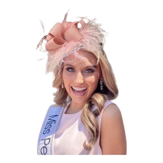 Pink Dusty Rose Feather Fascinator Hat, Kentucky Derby Fascinator Hat,  Derby Fascinator Hat for women, Hot Pink, Blue  Green,Navy Derby Hat