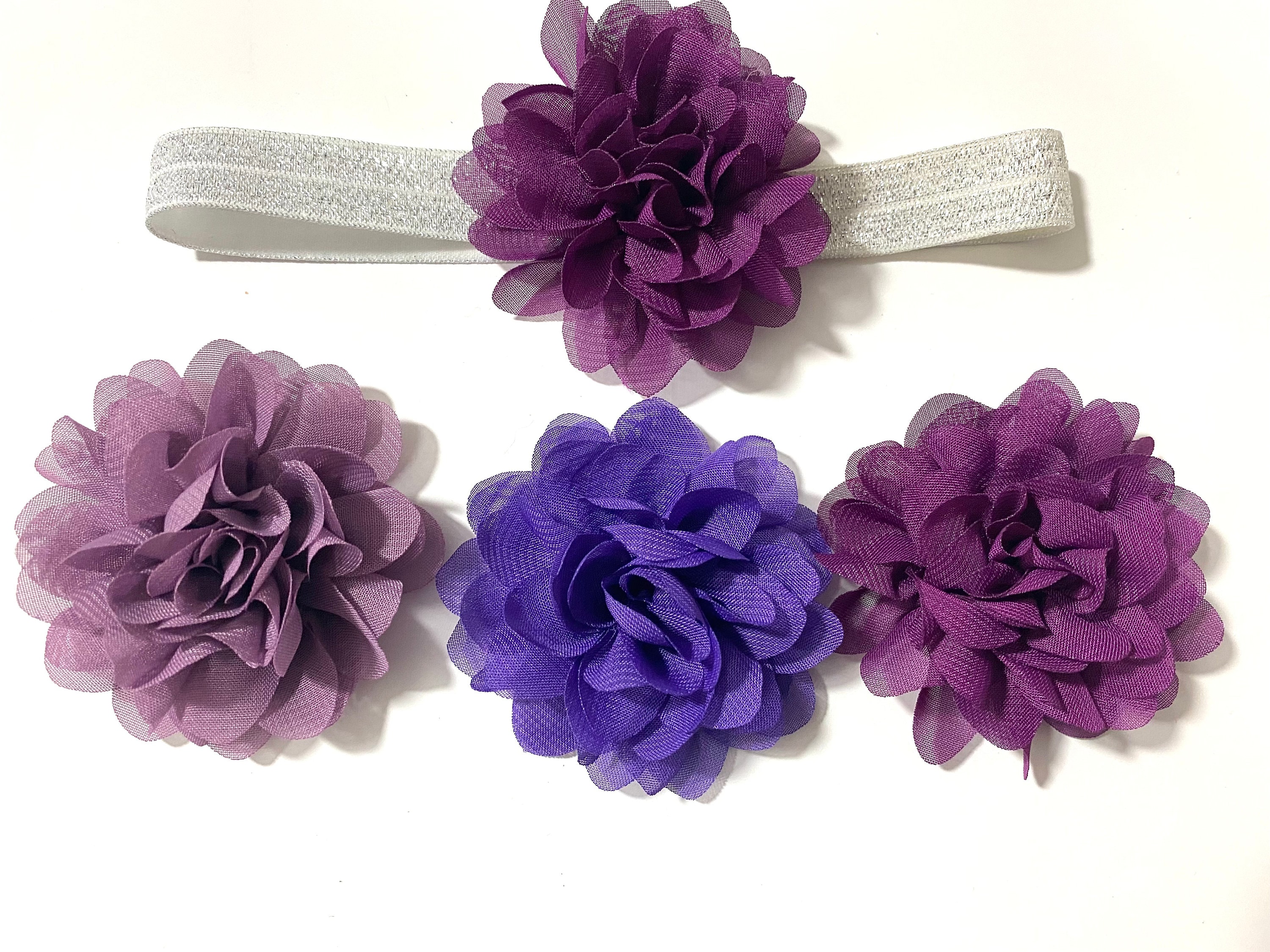 Purple flower hair band deals