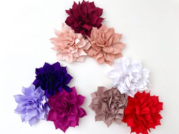Flower Brooch Pins, Feather Brooch / Flower Hair Clips, Wedding Bridal Hair Flowers, Blush Nude, Pink, Dusty Rose, Burgundy, Navy, Ivory Pin