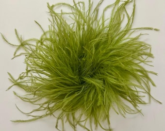 Feather Brooch Pin boutonniere, Seaweed Green, Olive, Beige Pink, Black,White, Dusty Rose, Blush, Purple,Red Navy Ostrich Feather Brooch Pin