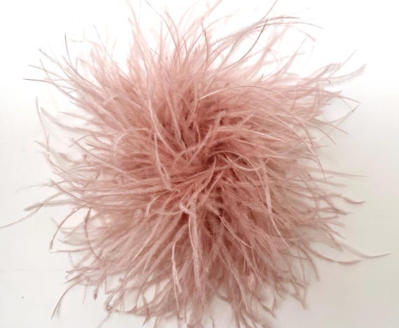 Feather Brooch Pin, Pink Dusty Rose, Chocolate, Olive Green,  Champagne Beige Ostrich Feather Pin Boutonniere, Quality Feather Brooch Pins