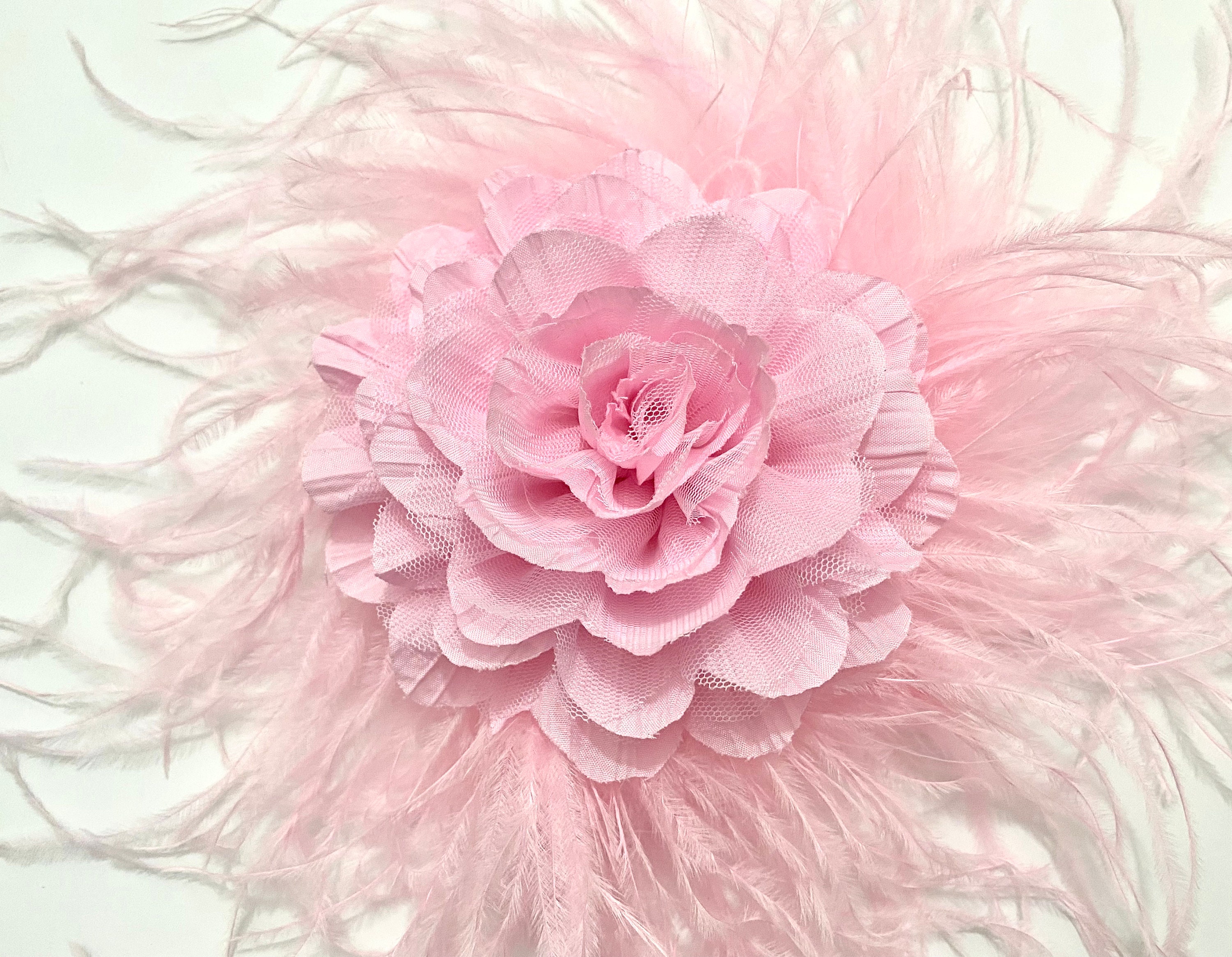 Pink Fascinator Hairpiece,Light Pink 