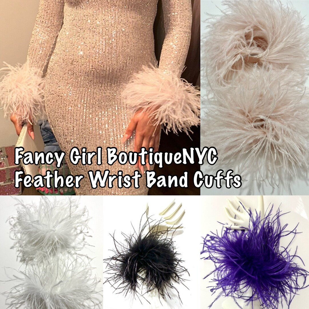 Ostrich Feather Cuffs Ostrich Feather Wrist Brand Feather Wrist Bands