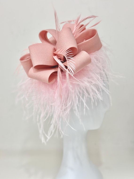Dusty Pink Kentucky Derby  Fascinator Hat, Hot Pink, Dusty Blue, Red, Green Kentucky Derby Hat, Church Wedding Fascinate Hat, Tea Party Hat