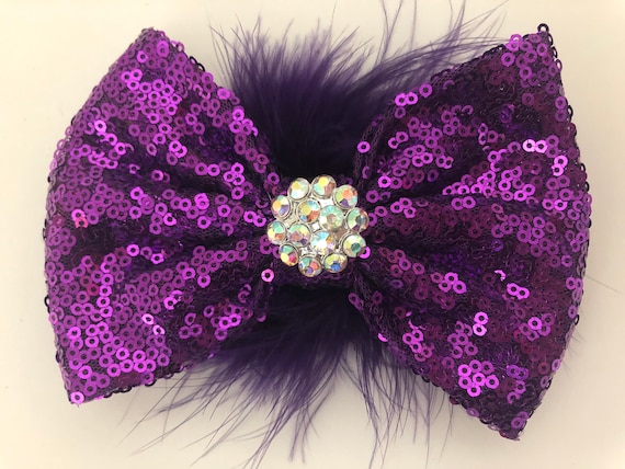 Dance Costume Bows,  All Colors,Royal Blue Hair Clip, Red, black,Gold, Silver, Light Pink, Hot Pink, Purple, Crystal Feather Clips