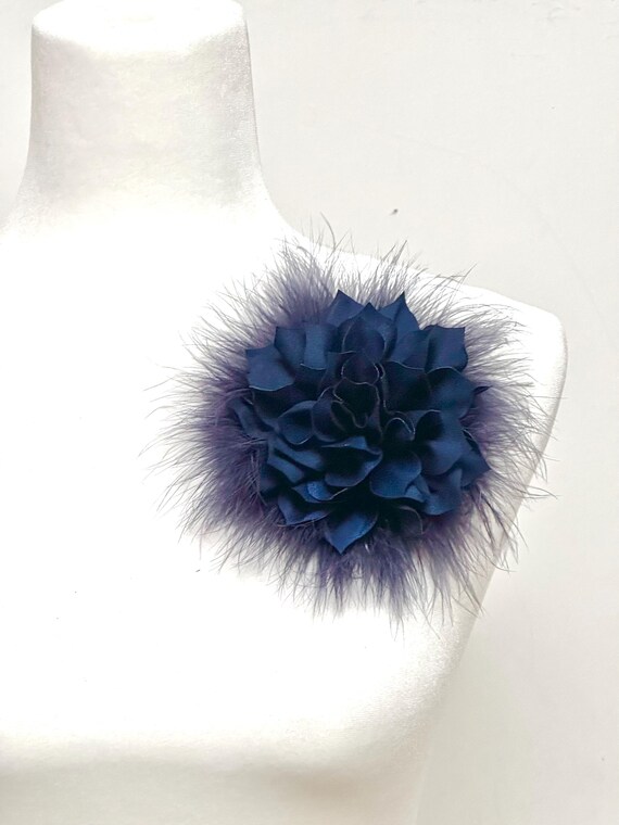 Navy Flower Pin, Red Flower Brooch Pin, Flower Corsage Boutonniere, Wedding Bridal Flower Clips, All colors Flower Pin, Green,Black,Beige