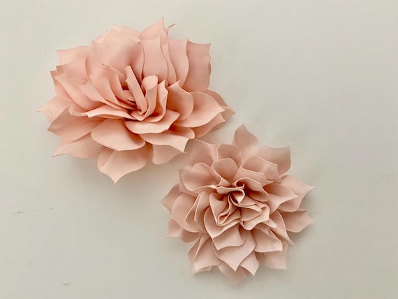 Flower Clips, Flower Brooch, Wedding Bridal Flower Clips, Champagne Beige, Blush, Dusty Rose, White, Lilac, All colors Flower Hair Clip/ Pin