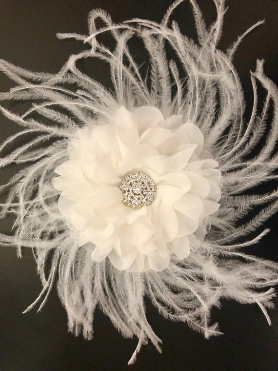 White Wedding Fascinator Bridal Headpiece Kentucky Derby | Etsy