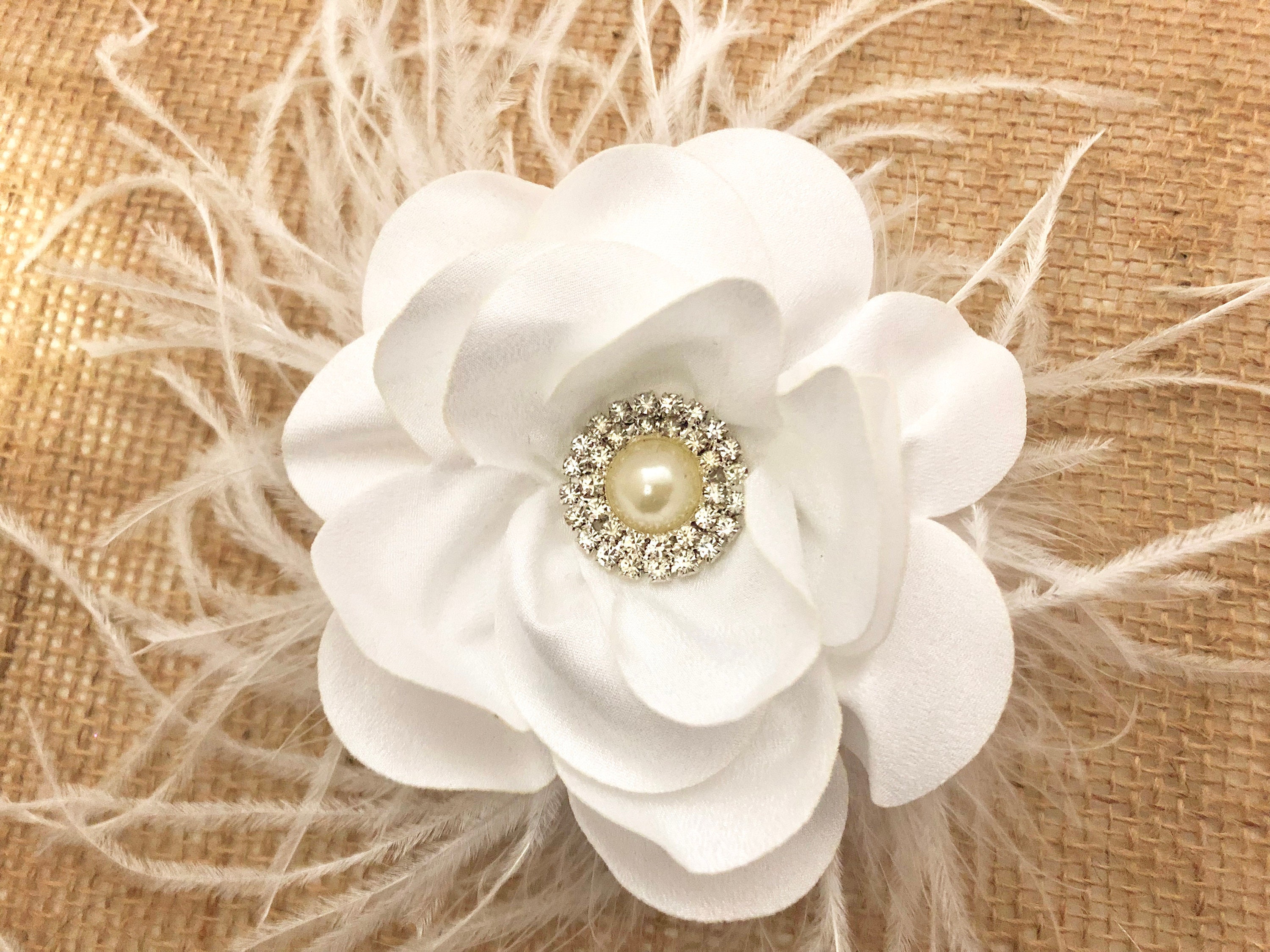 cream flower hair accessories