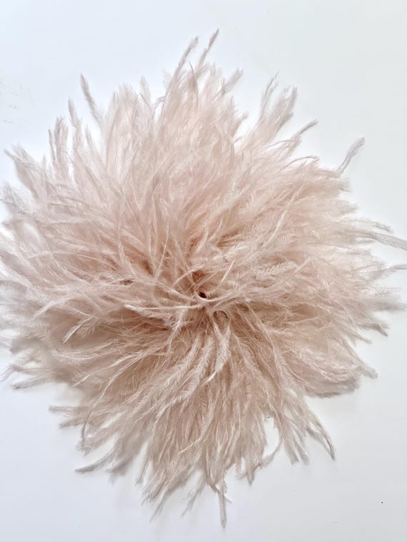 Oversize Feather Brooch Pin, Feather Shoe Clips, Ostrich feathers boutonniere, Black, Gold Beige, White, Pink Green, All Colors, 3ply-4ply