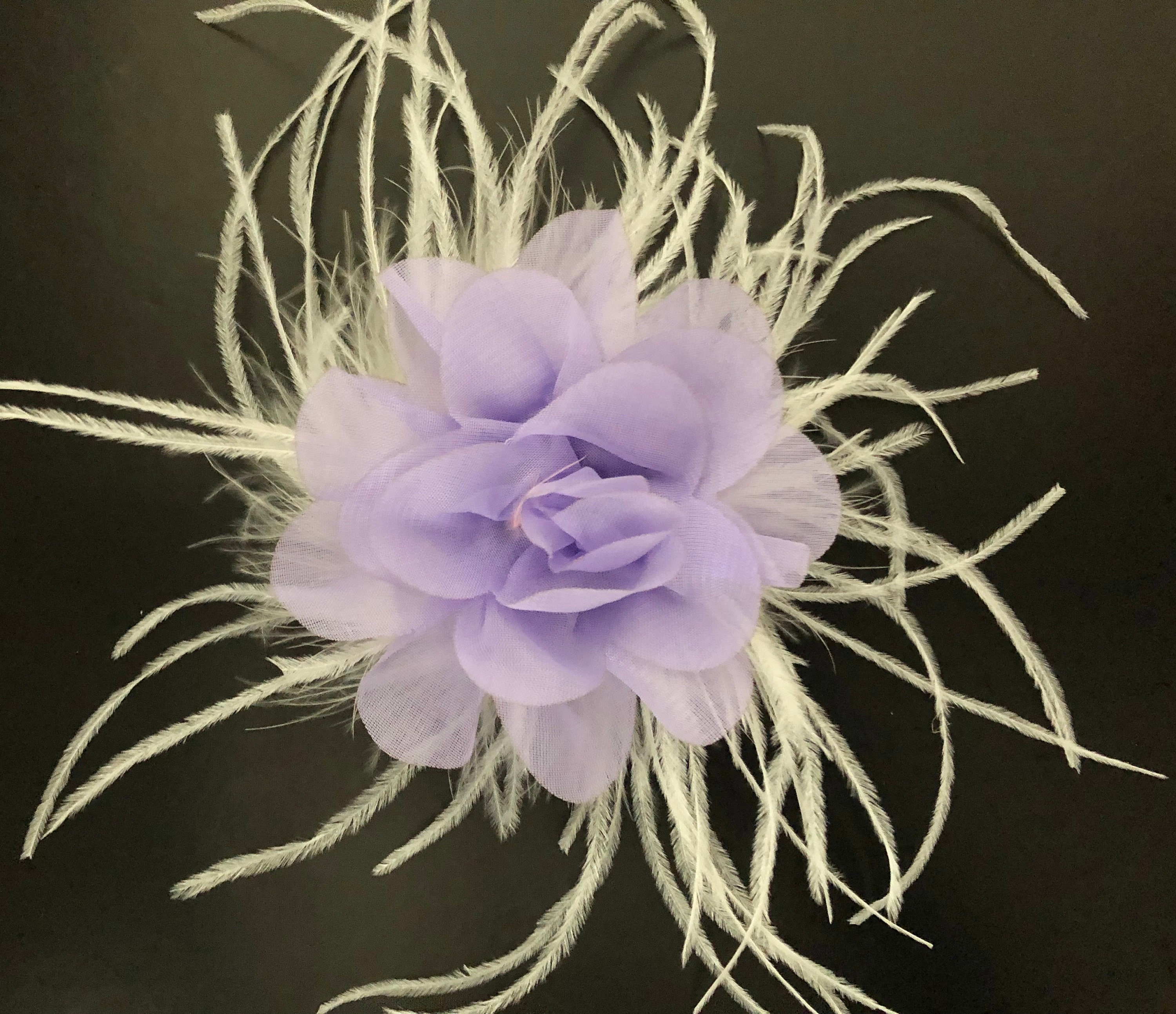 Lavender Lilac Floral Hair Clip Blush Flower Hair Clip Pale Pink