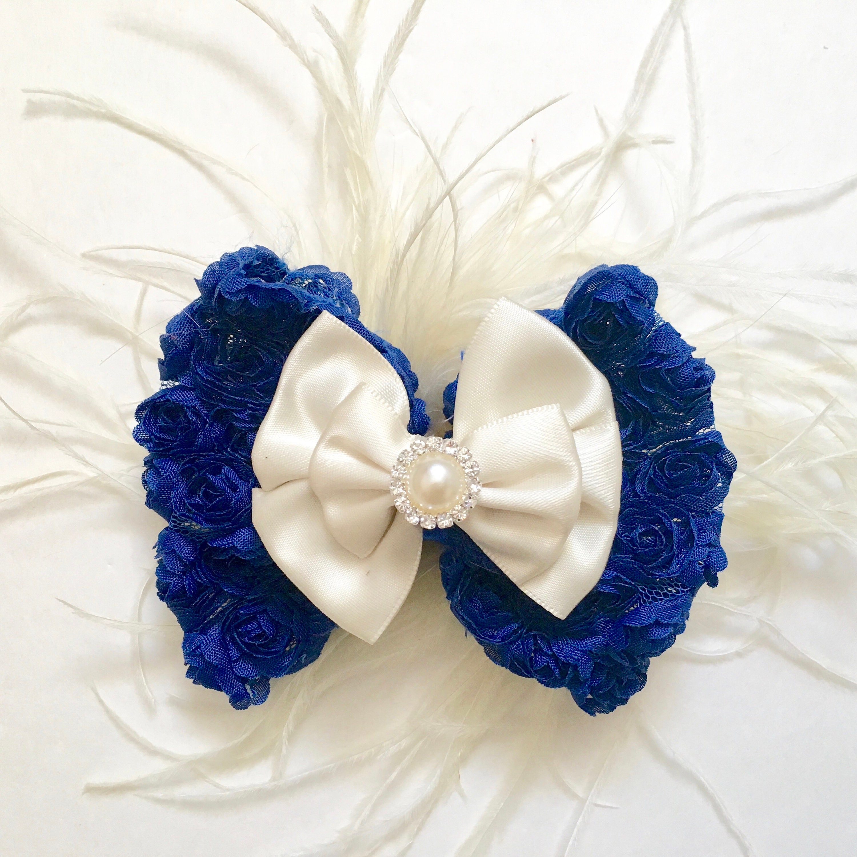 navy hair piece