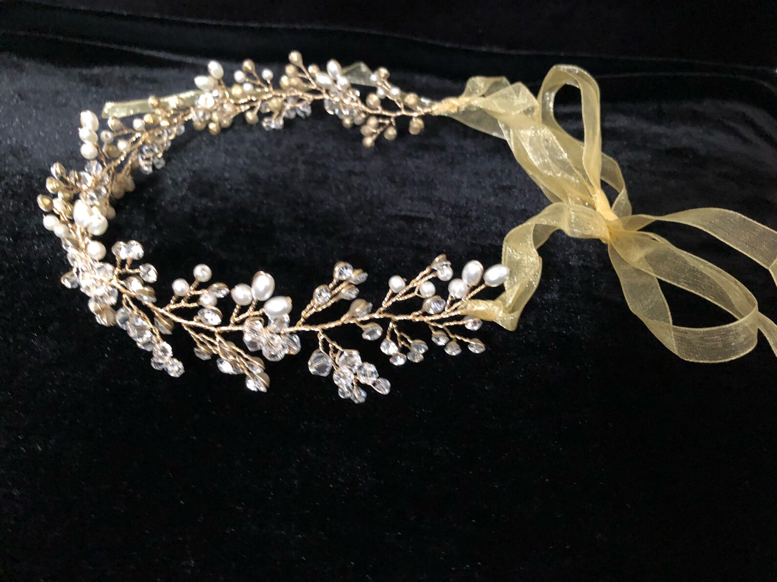 Flower Girl Crystal Headband Silver Flower Crown Flower Girl Etsy