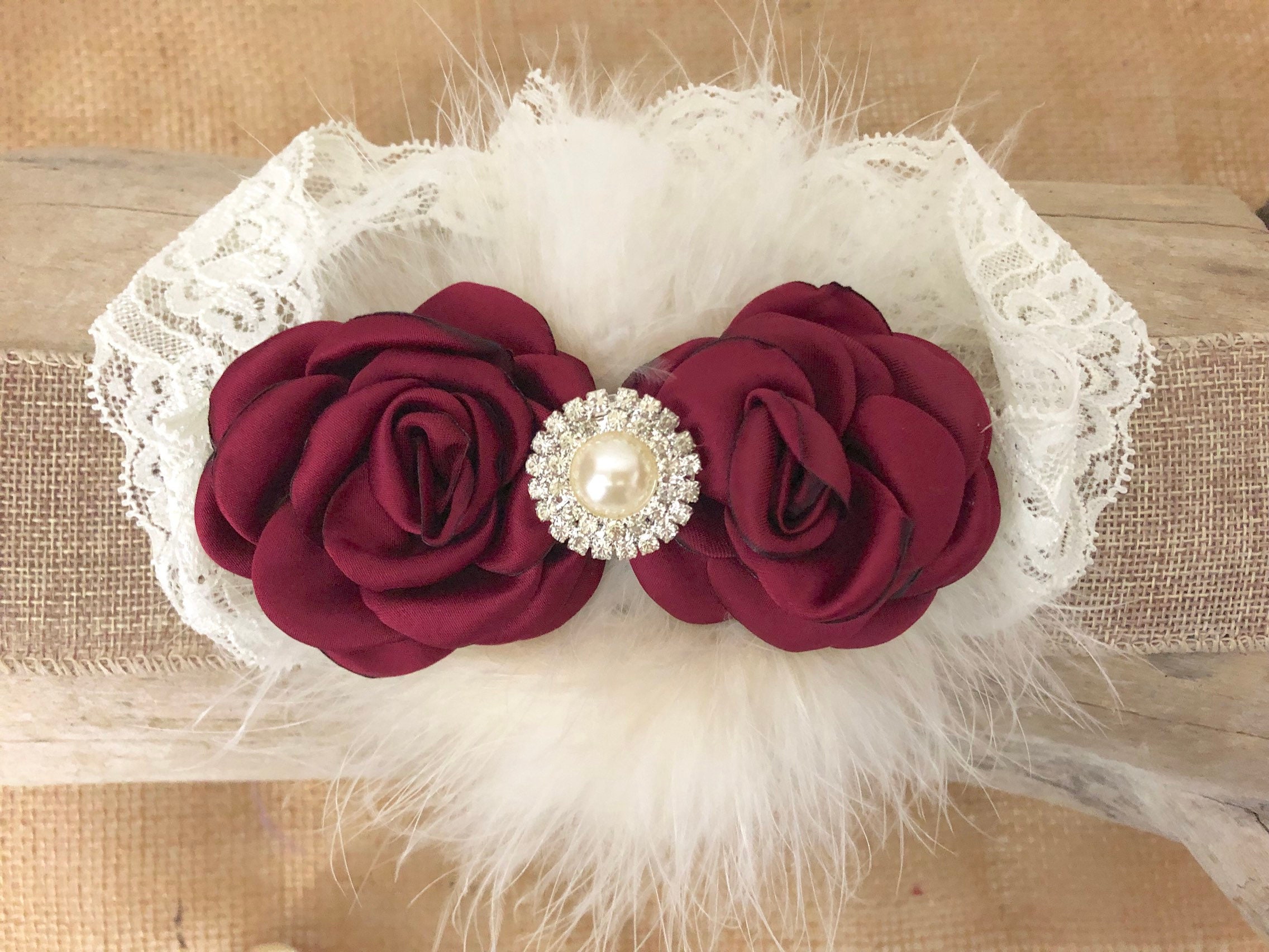 ivory baby headband