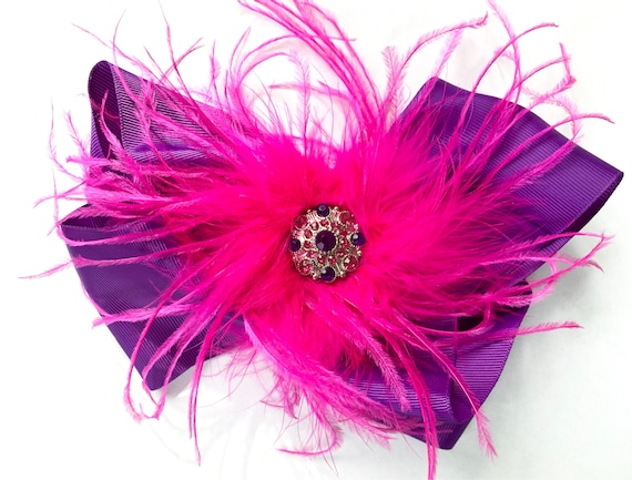 Dance Costume Hair Piece Pink Purple Red Hot Pink Black Etsy