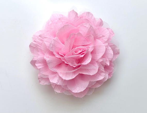 Big Pink Flower Brooch Pin, Flower Boutonnière, Pink Peony Brooch, Wedding Bridal Flower Hair Clip,  White, Ivory, Blue Flower Brooch /Clip