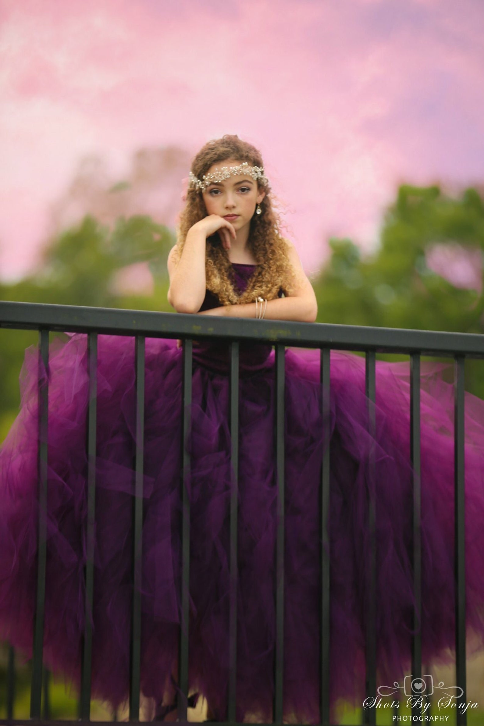 Flower Girl Crystal Headband Silver Flower Crown Flower Girl Etsy