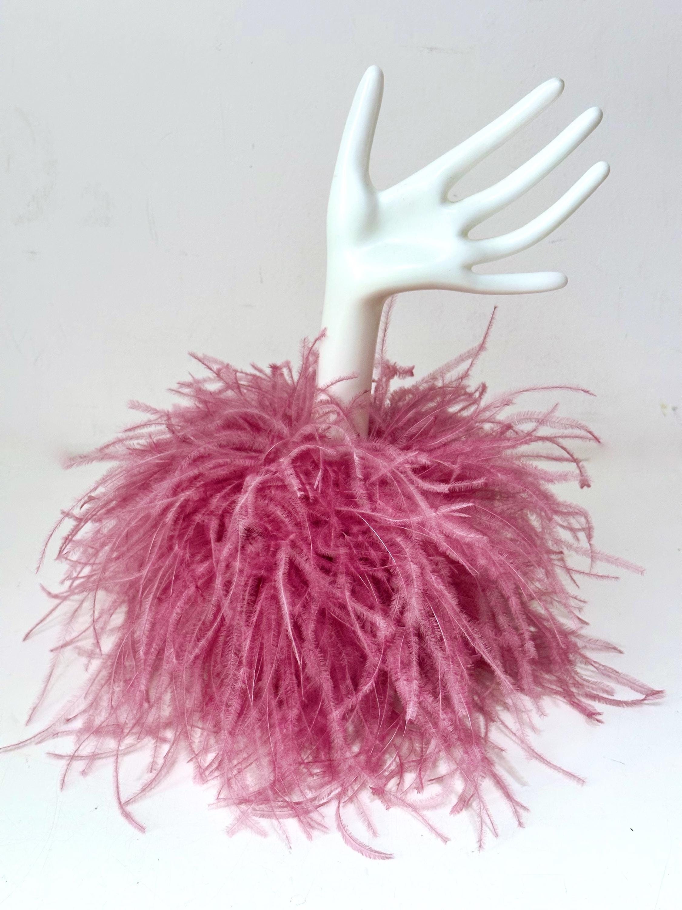 Ostrich Feather Cuffs, Feather Brooch, Ostrich Feather Trim 2 ply-15 ply Ostrich Feather,All Colors Feathers Dusty Rose Pink, Black, Beige Ostrich Feather Cuffs, Feather Brooch, Ostrich Feather Trim 2 ply-15 ply Ostrich Feather,All Colors Feathers Dusty Rose Pink, Black, Beige