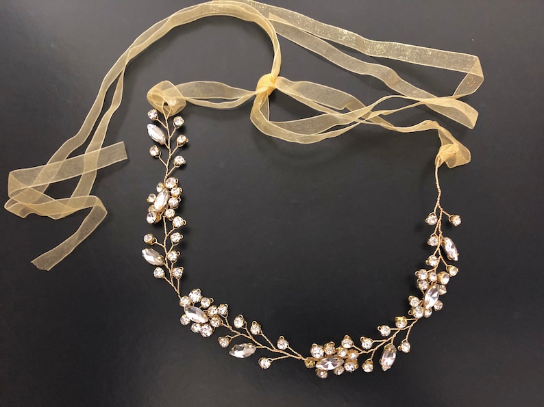 Gold Flower Girl Crown Headband Baby Birthday Crown Baby Etsy