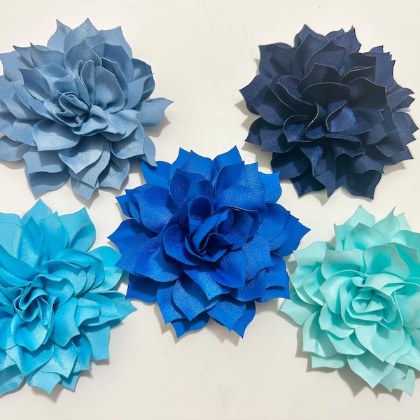 Blue Flower clips, All Shades of Blue Hair Clips, Navy, Royal Blue, Turquoise, Light Blue, Wedding Hair Clips,  Bridal  Hair Accessories,