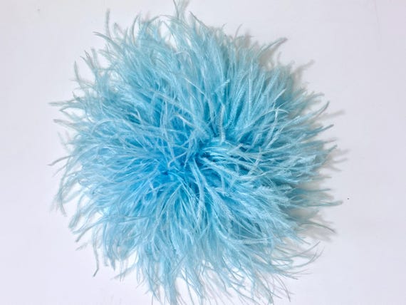 Summer Feather Brooch boutonniere, Sky blue, Ice Blue Light Blue Feather Corsage Brooch 6-8ply Quality Custom Made Feather Brooch,All colors