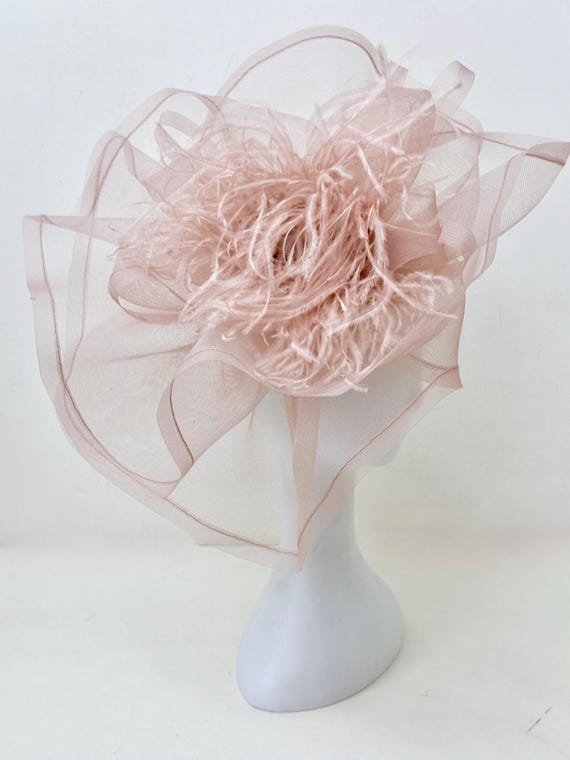 Dusty Rose Pink Fascinator Hat, Kentucky Derby Fascinator Hat, Feather Derby  Hat, Church Wedding Derby Hat, Garden Tea Party Hat
