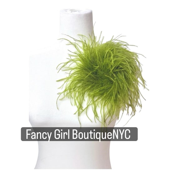 Feather Brooch Pin boutonniere, Seaweed Green, Olive, Beige Pink, Black,White, Dusty Rose, Blush, Purple,Red Navy Ostrich Feather Brooch Pin