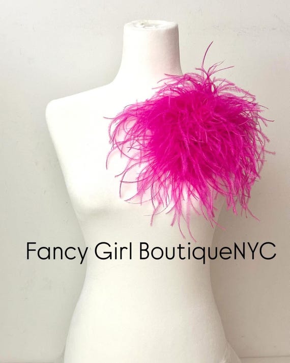 Oversize Pink Brooch boutonniere, Seaweed Green,Moss Olive Green, Beige Hot Pink,Black,Dusty Rose, Navy Oversize Feather Brooch, Shoe Clip
