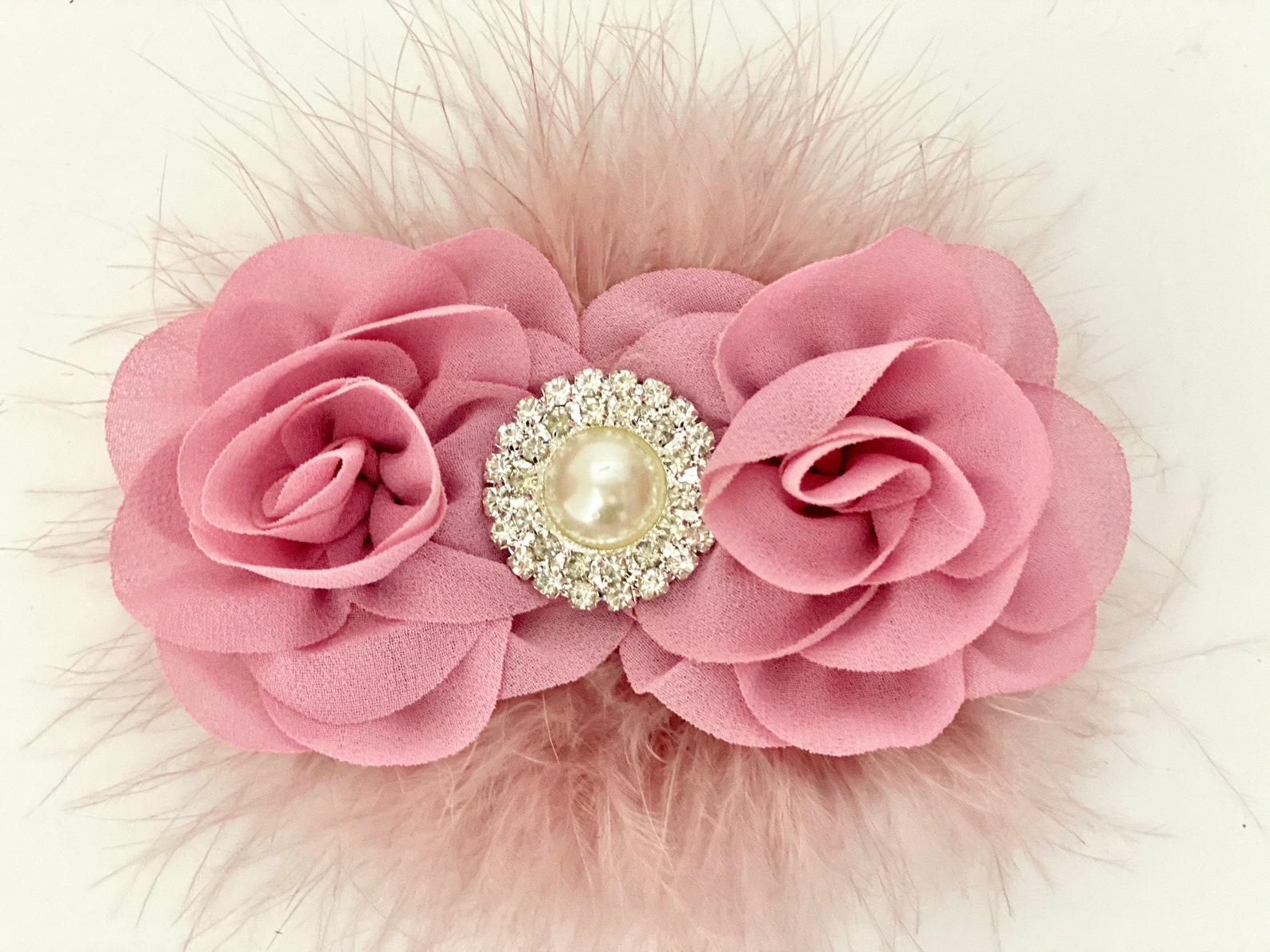 Baby Flower Hair Clips Dusty Pink Rose Hair Clip Pale Pink Etsy