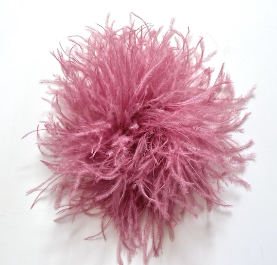 Burgundy Dusty Rose Ostrich Feather Brooch Pin: Custom Shoe Clip, Boutonniere, all colors ostrich, feather brooch pins