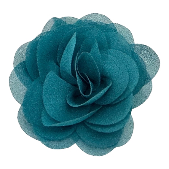 Flower Chiffon Clips, Teal, Burgundy Wine, Navy, Beige Chiffon Flowers, Gray, Mauve Blush,Dusty Pink Wedding Bridal Flower Girl Hair Clips