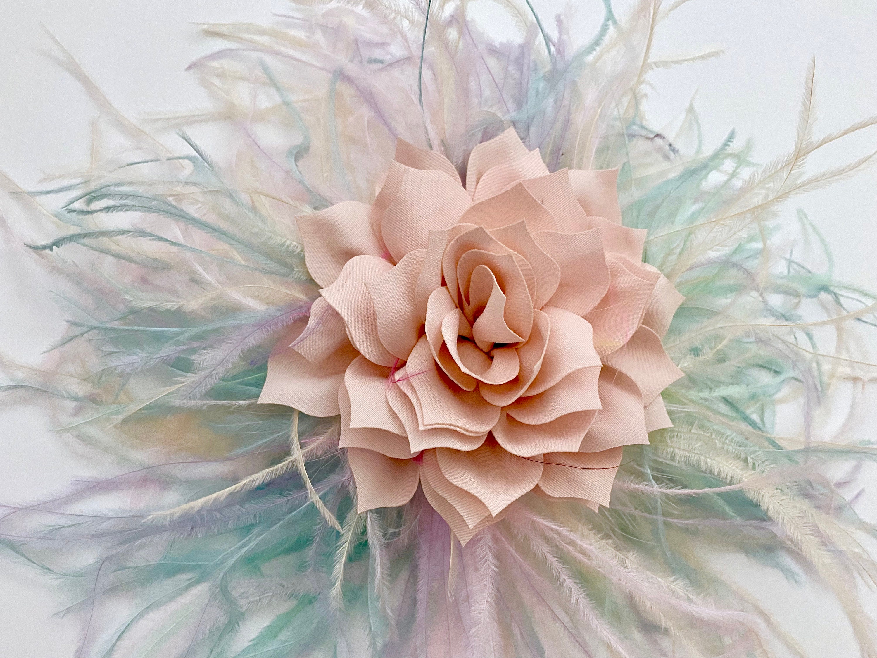 Pink Pastel Flower Hair Clip, Pastel 