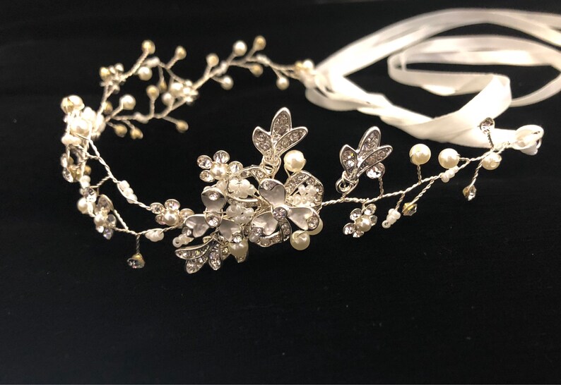 Flower Girl Crown Headband First Communion Tiara Crown Baby Etsy