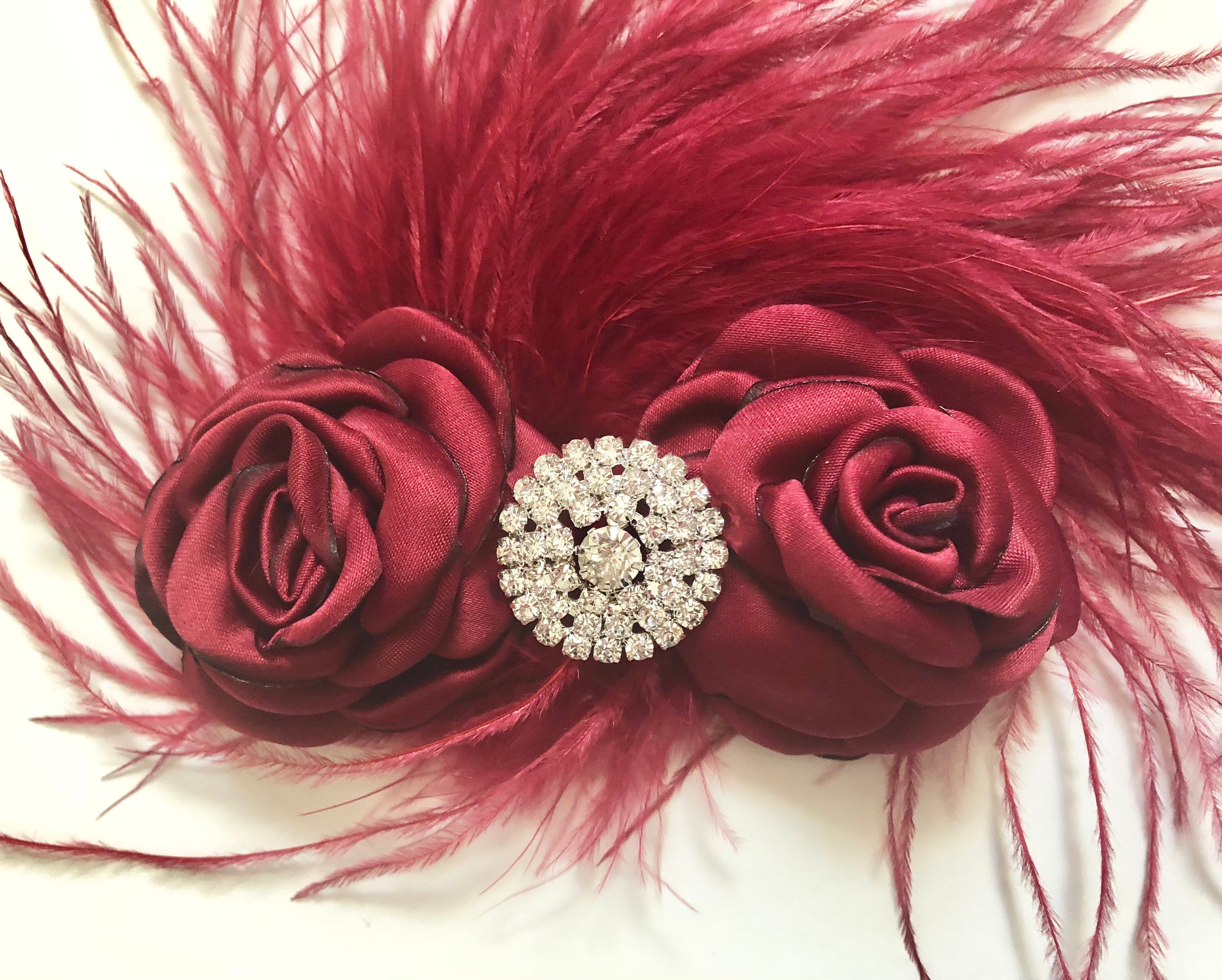 Burgundy Hair Clip Red Wine Fascinator Hair Clip Wedding Hair