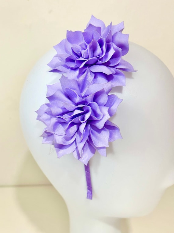 Lavender Flower Headband, All Colors, Pink, Blue,Yellow, Coral, Blush, Navy, Dusty Rose Headband, All Colors Weddings Custom Headbands