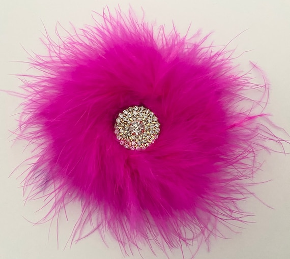 Dance Costume Feather Clips, Pink,Hot Pink Feather Hair clips, Crystal Feather Clips, Red , White,Purple, Turquoise,Black Feather Clip
