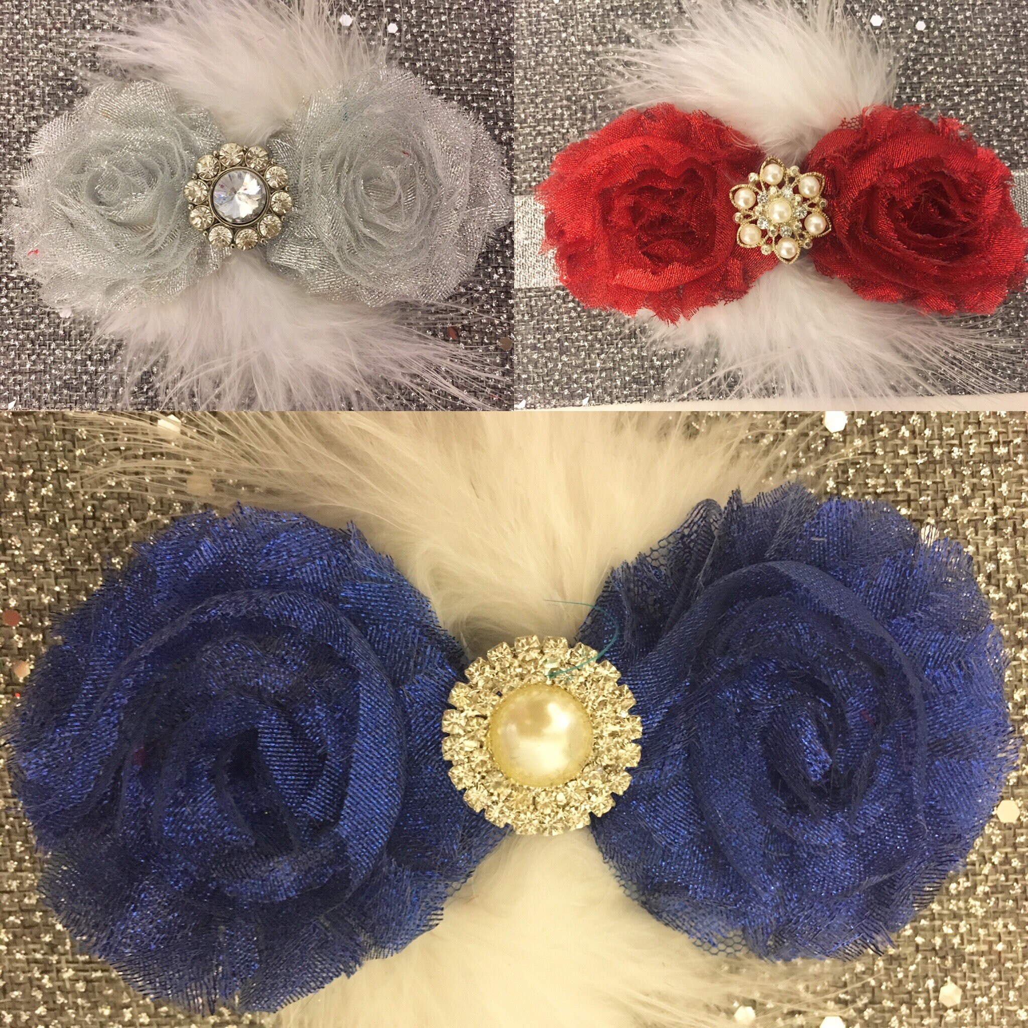 Dance Costume Hair Clip White Glitter Hair Clip Glitter Etsy