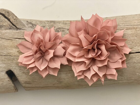 Dusty Rose Flower Hair Clip, Blush, Navy, Beige, Lavender, White, Pink Flower Clips, Wedding Bridal Hair Flower Clips, All Colors