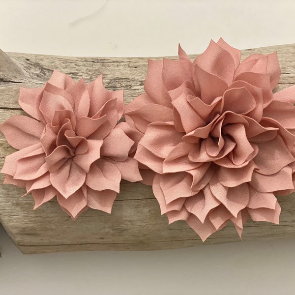 Dusty Rose Flower Hair Clip, Blush, Navy, Beige, Lavender, White, Pink Flower Clips, Wedding Bridal Hair Flower Clips, All Colors