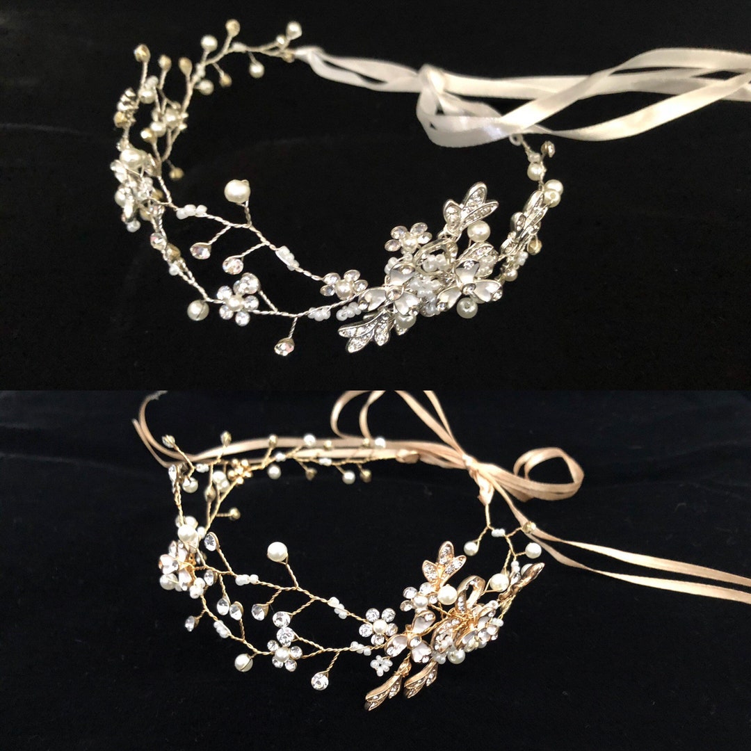 First Communion Tiara Crown Flower Girl Crown Wreath Etsy