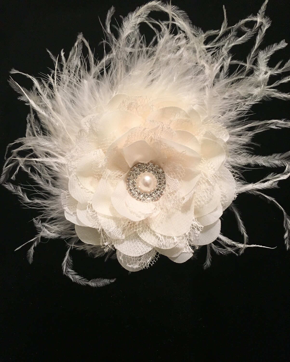 Hot Pink Chiffon Lace Clip, Flower Girl Clip, White, Ivory, Mint, Lavender Chiffon Lace Clips