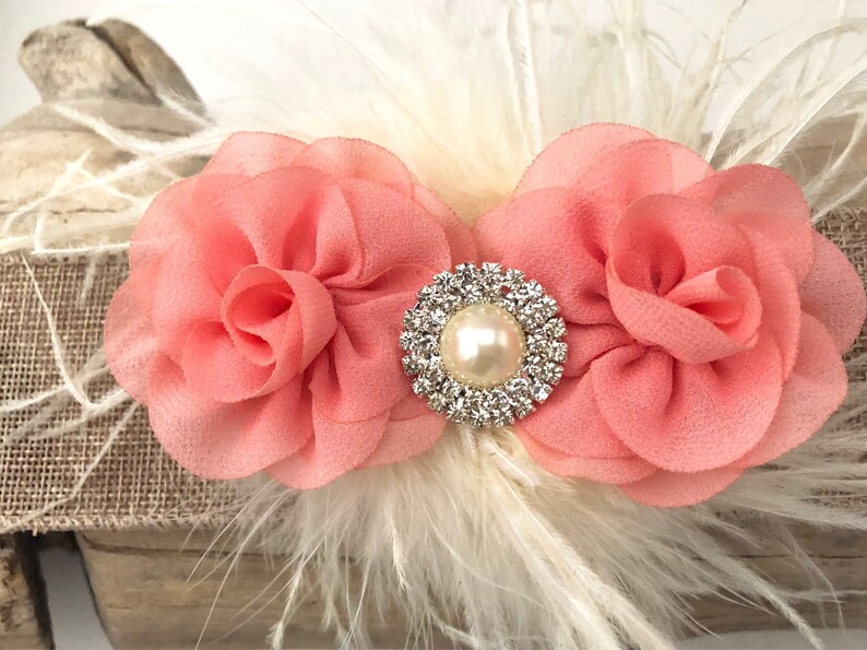 Blush Hair Clip Blush Flower Clip Pale Pink Clip White Etsy