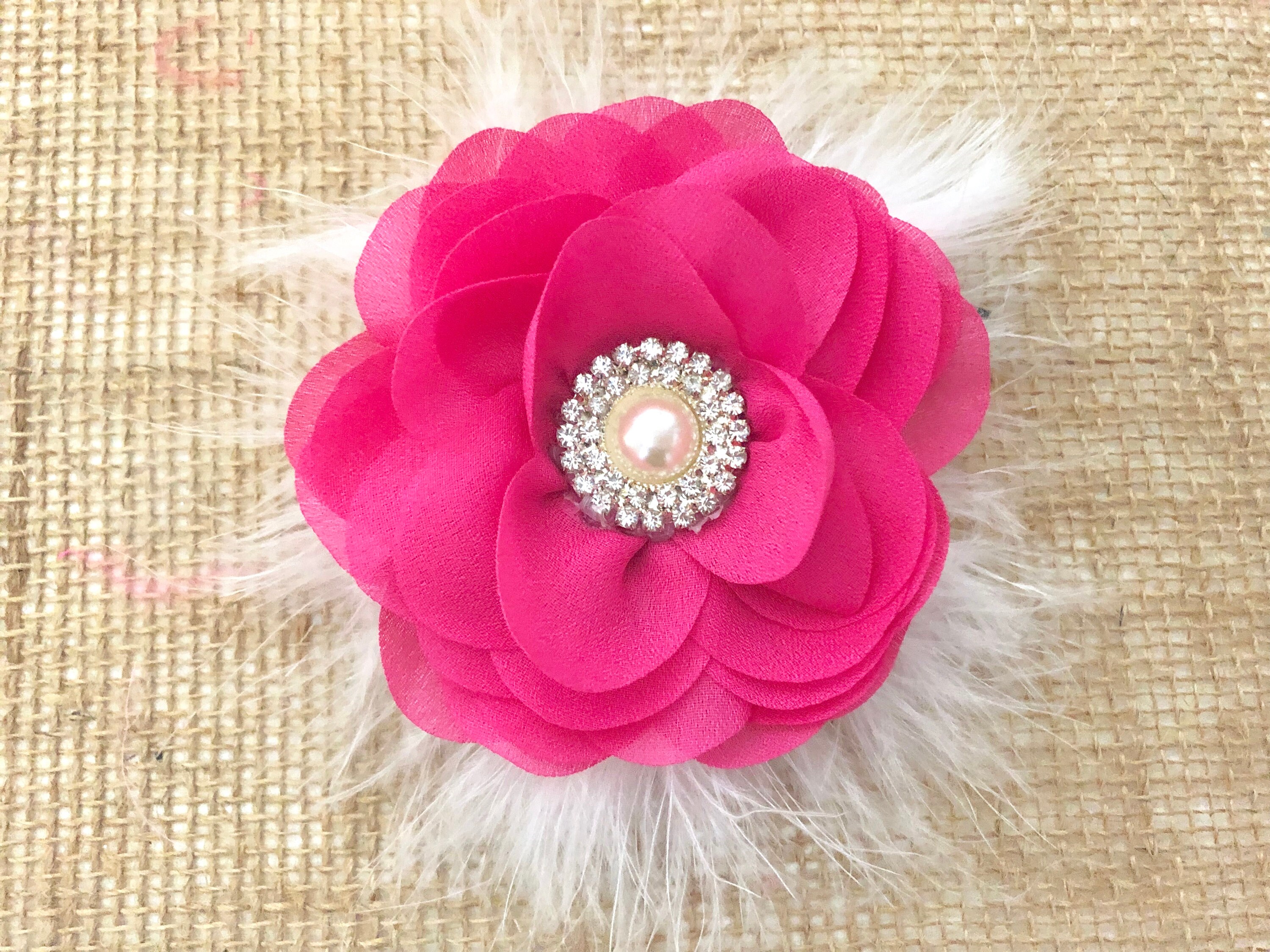 Spring Wedding Flower Hair Accessories Flower Hair Clips Pink