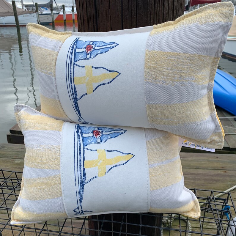 Ralph Lauren Nautical INDOOR OUTDOOR Lumbar Pillows With Etsy