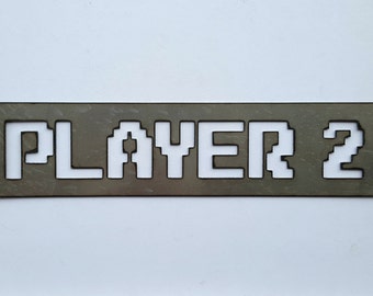 Player 2 Video Game Metal Sign