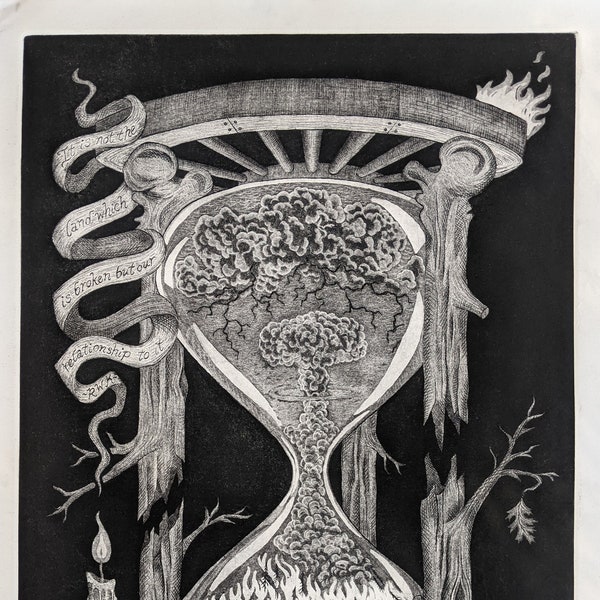 Fire Ecology... Copper Etching Print