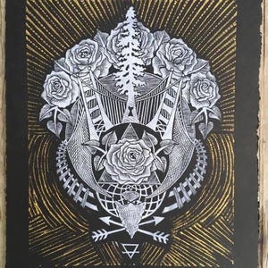 Gatekeeper Linocut Print