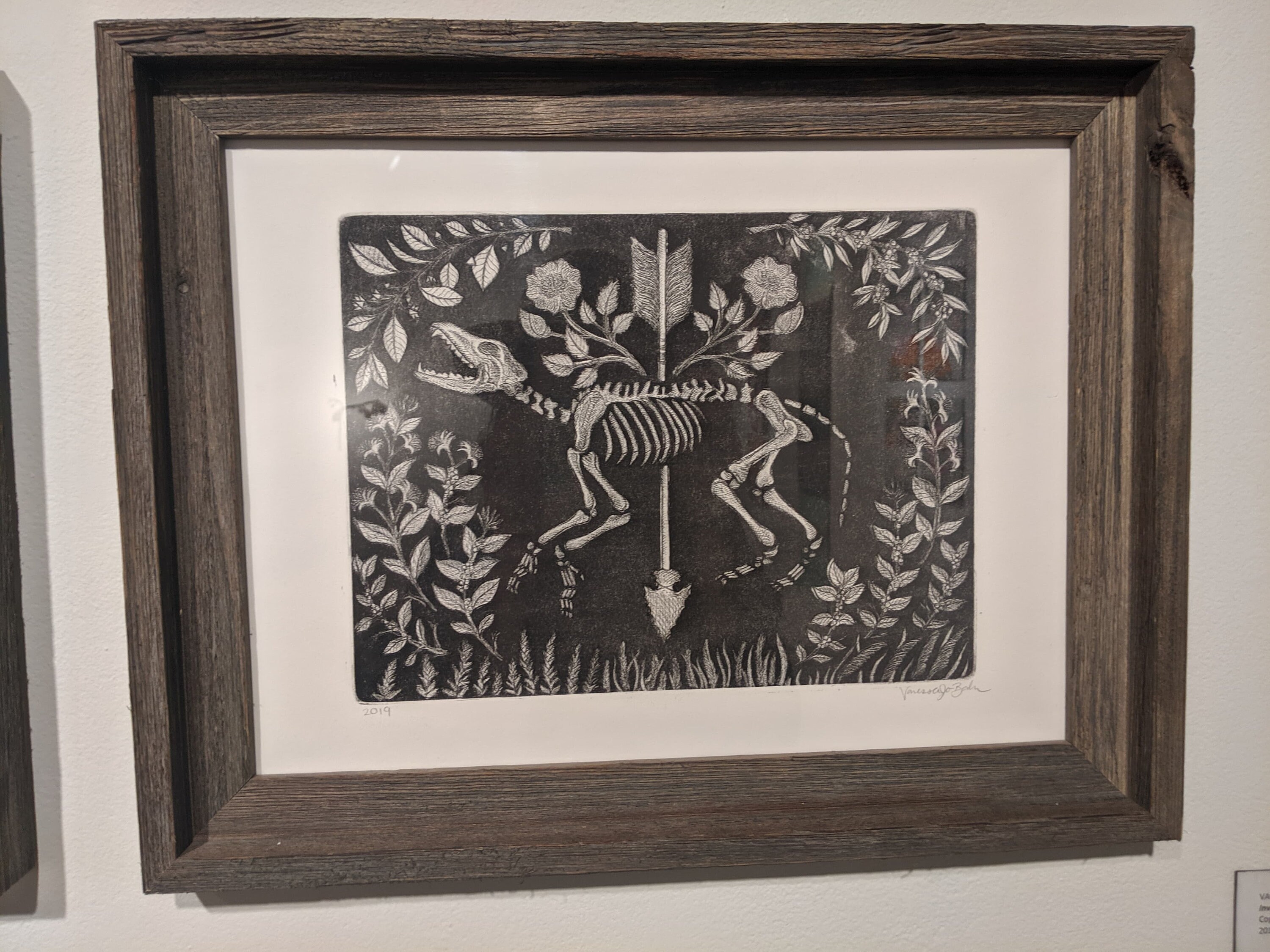 Coyote Skeleton Print - Copper Etching and Aquatint - Etsy