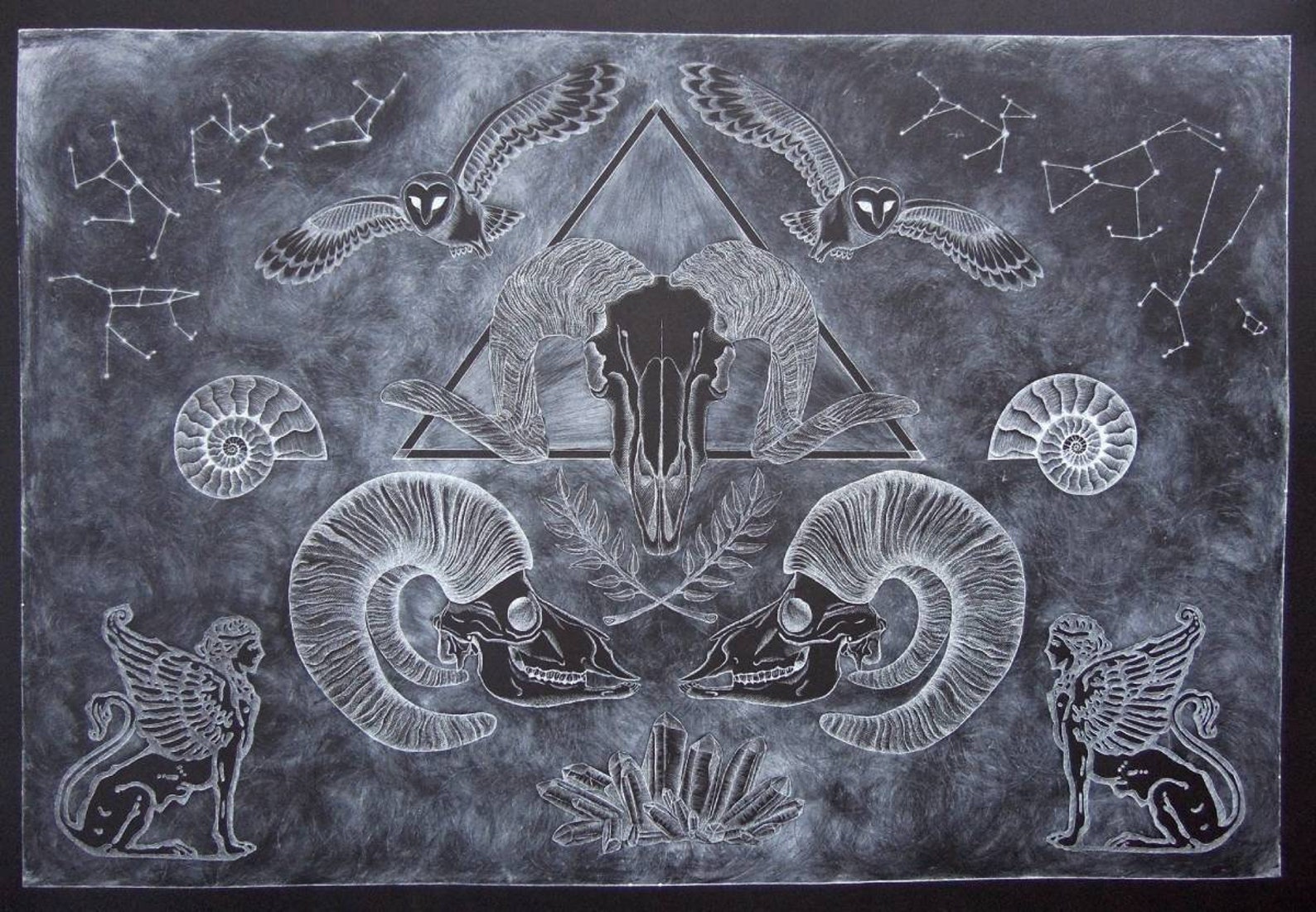 Ram Plexiglass Etching Print Etsy