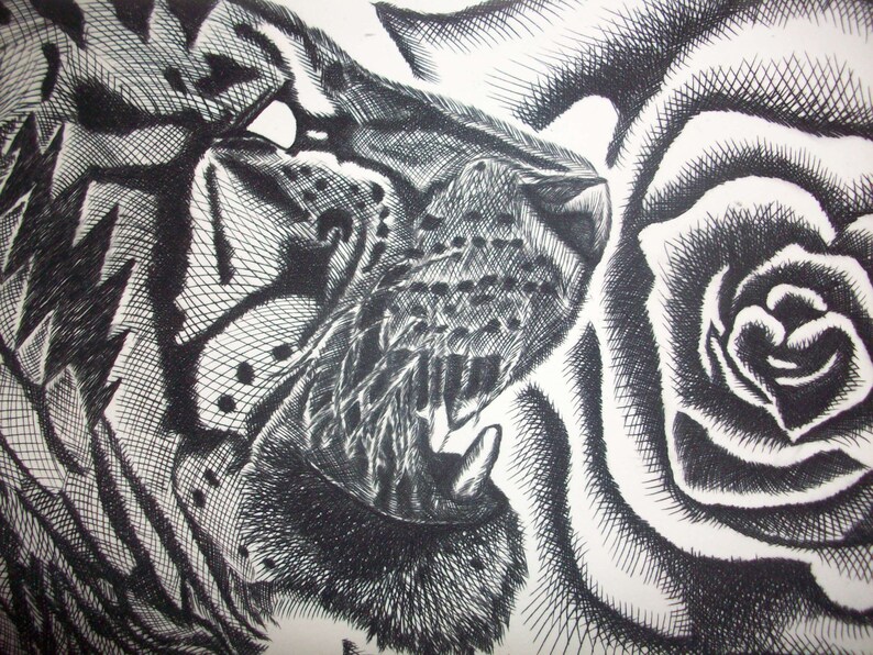 Tiger Rose Intaglio Print image 4